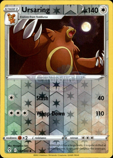 127/203 Ursaring Reverse Holo Evolving Skies Single Card