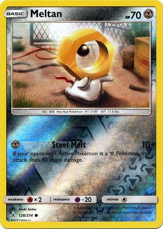 128/214 Meltan Common Reverse Holo Unbroken Bonds