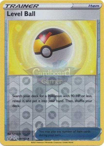 129/163 Level Ball Item Reverse Holo Uncommon Battle Styles Single Card