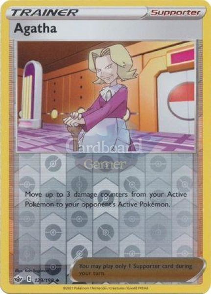 129/198 Agatha Uncommon Reverse Holo Chilling Reign Single Card