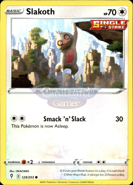 129/203 Slakoth Evolving Skies Single Card