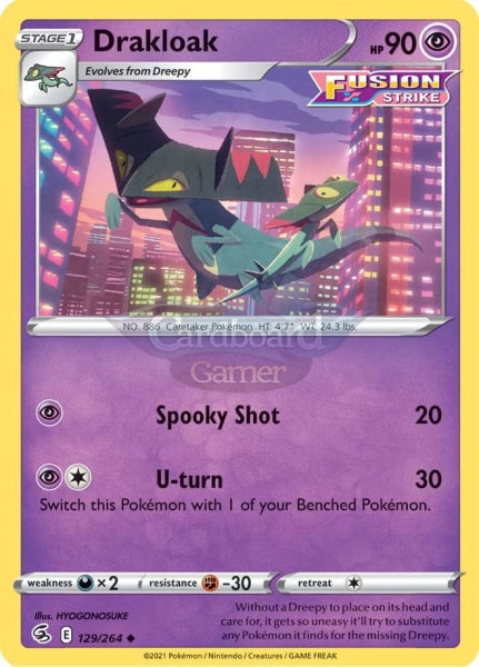 129/264 Drakloak Uncommon Fusion Strike Single Card