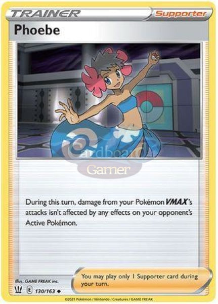 130/163 Phoebe Supporter Uncommon Battle Styles Single Card