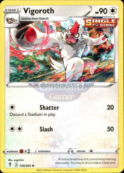 130/203 Vigoroth Evolving Skies Single Card