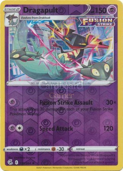 130/264 Dragapult Rare Reverse Holo Fusion Strike Single Card