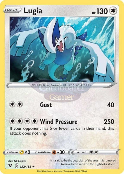 132/185 Lugia Holo Rare Vivid Voltage Single Card