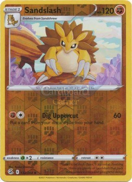 132/264 Sandslash Uncommon Reverse Holo Fusion Strike Single Card