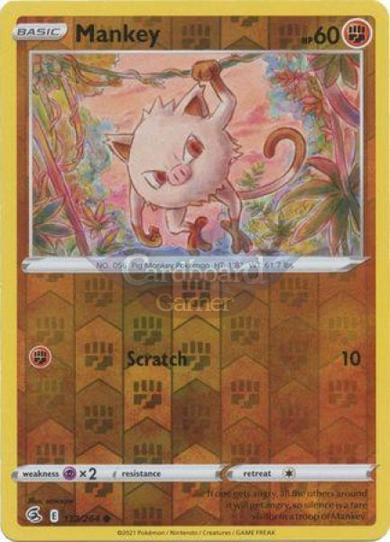 133/264 Mankey Common Reverse Holo Fusion Strike Single Card