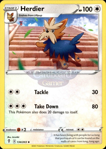 134/203 Herdier Evolving Skies Single Card