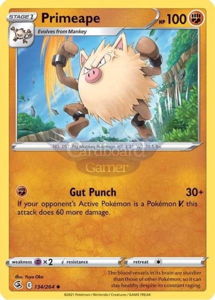 134/264 Primeape Uncommon Fusion Strike Single Card