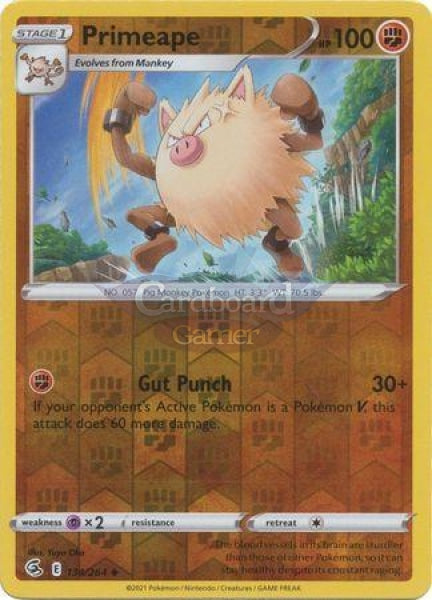 134/264 Primeape Uncommon Reverse Holo Fusion Strike Single Card