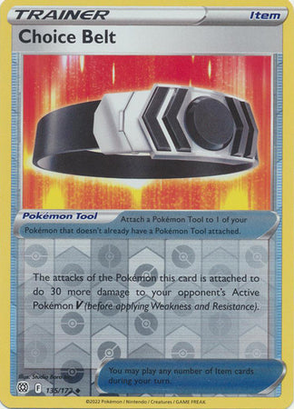 135/172 Choice Belt Trainer Uncommon Reverse Holo Brilliant Stars Pokemon TCG