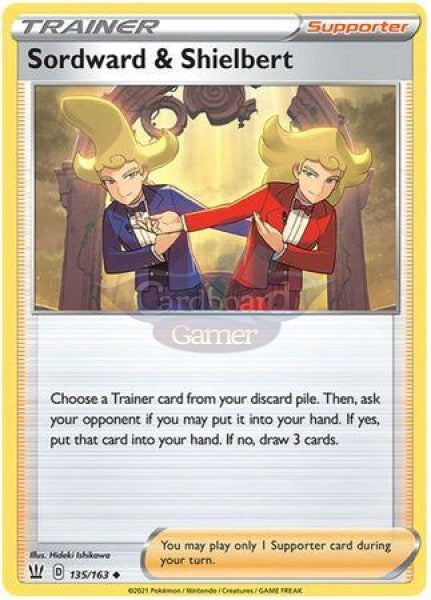 135/163 Sordward And Shielbert Supporter Uncommon Battle Styles Single Card