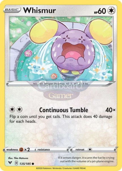 135/185 Whismur Common Vivid Voltage Single Card