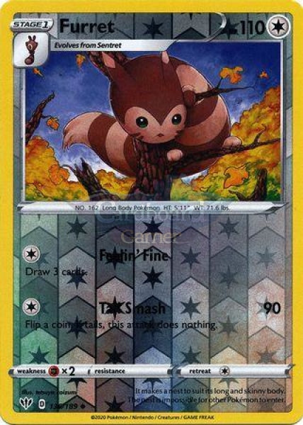 136/189 Furret Common Reverse Holo Darkness Ablaze Single Card