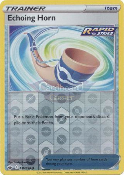 136/198 Echoing Horn Uncommon Reverse Holo Chilling Reign Single Card