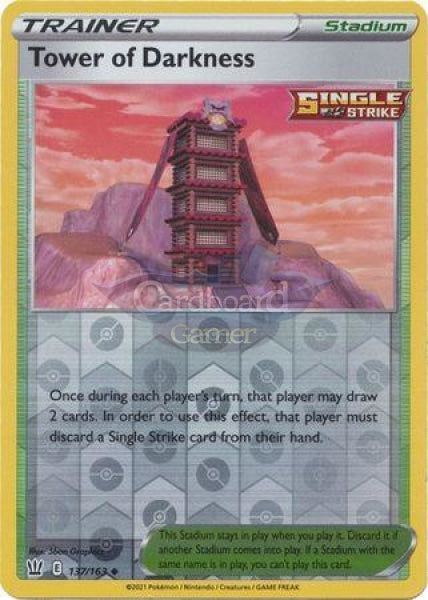 137/163 Tower Of Darkness Stadium Reverse Holo Uncommon Battle Styles Single Card