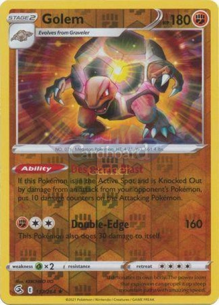 137/264 Golem Rare Reverse Holo Fusion Strike Single Card