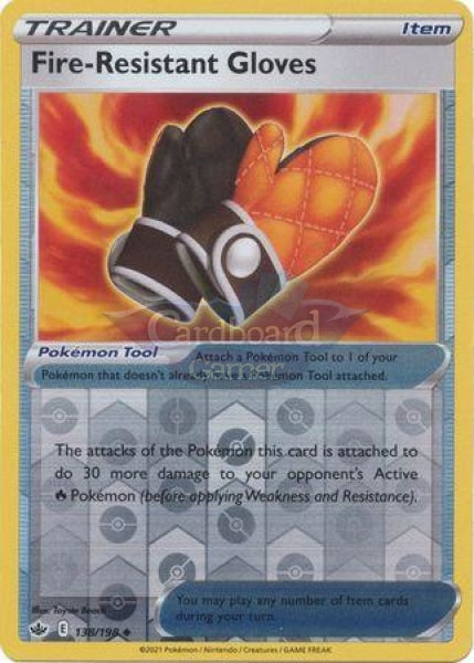 138/198 Fire-Resistant Gloves Uncommon Reverse Holo Chilling Reign Single Card