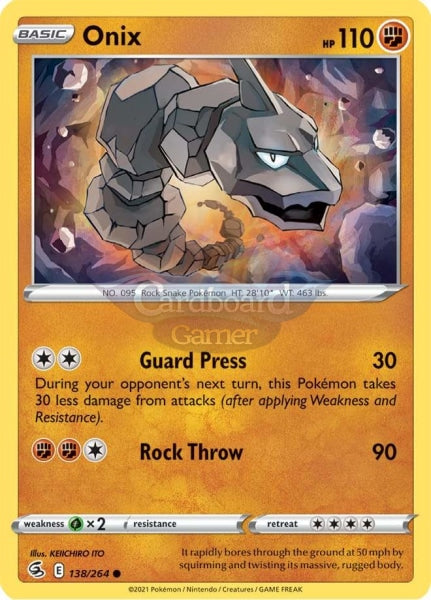 138/264 Onix Common Fusion Strike Single Card