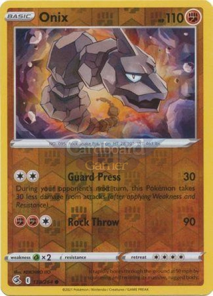 138/264 Onix Common Reverse Holo Fusion Strike Single Card