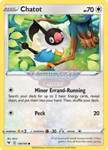 139/185 Chatot Common Vivid Voltage Single Card