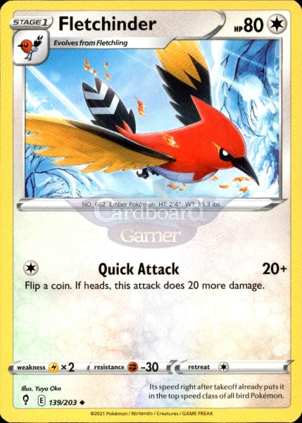 139/203 Fletchinder Evolving Skies Single Card