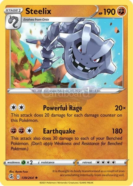 139/264 Steelix Holo Rare Fusion Strike Single Card