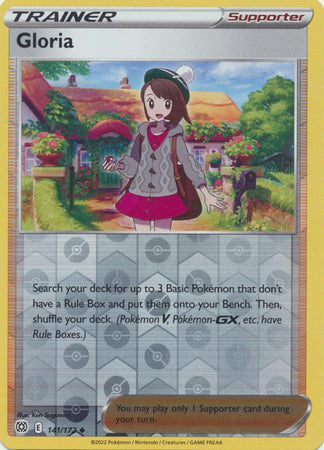 141/172 Gloria Trainer Uncommon Reverse Holo Brilliant Stars Pokemon TCG