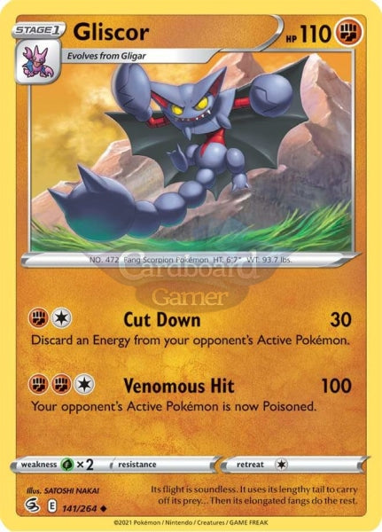 141/264 Gliscor Uncommon Fusion Strike Single Card