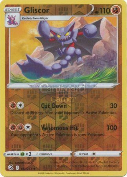 141/264 Gliscor Uncommon Reverse Holo Fusion Strike Single Card