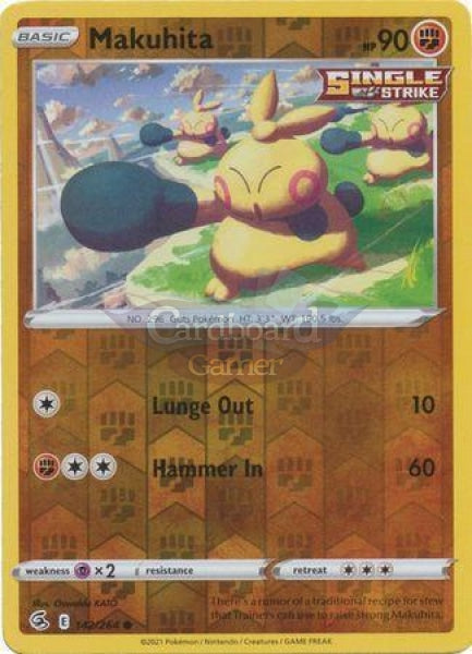 142/264 Makuhita Common Reverse Holo Fusion Strike Single Card