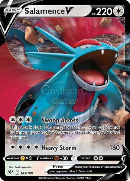 143/189 Salamence V Ultra Rare Darkness Ablaze Single Card