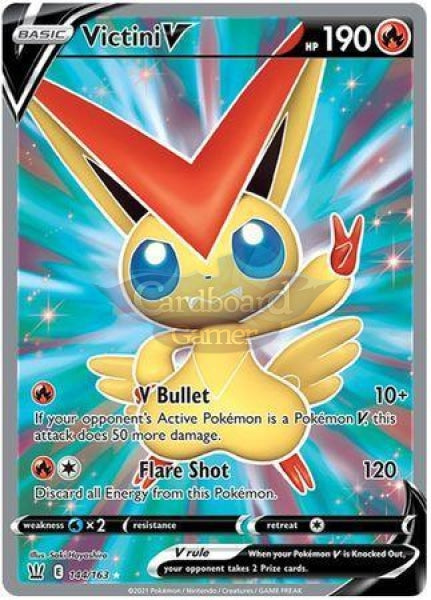 144/163 Victini V Full Art Battle Styles Single Card