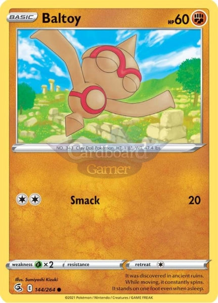144/264 Baltoy Common Fusion Strike Single Card