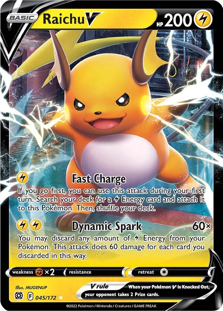 045/172 Raichu V Ultra Rare Brilliant Stars Pokemon TCG