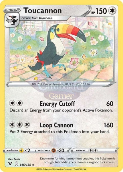 145/185 Toucannon Rare Vivid Voltage Single Card