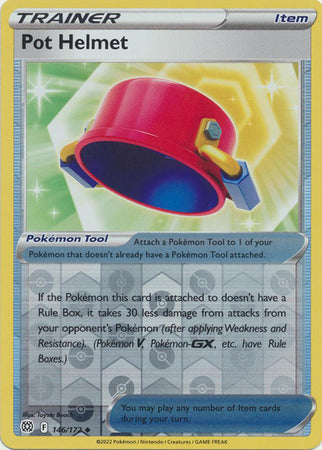 146/172 Pot Helmet Trainer Uncommon Reverse Holo Brilliant Stars Pokemon TCG