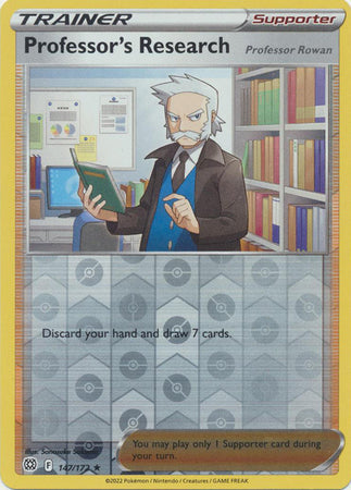 147/172 Professor's Research Trainer Uncommon Reverse Holo Brilliant Stars Pokemon TCG