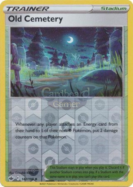 147/198 Old Cemetery Uncommon Reverse Holo Chilling Reign Single Card