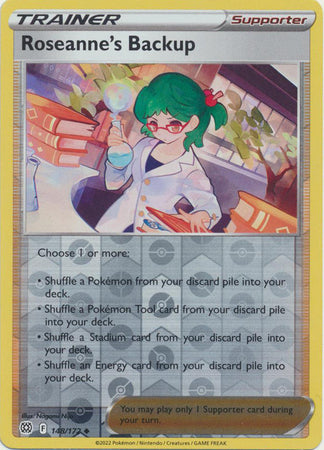 148/172 Roseanne's Backup Trainer Uncommon Reverse Holo Brilliant Stars Pokemon TCG