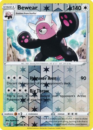 150/192 Bewear Uncommon Reverse Holo Rebel Clash