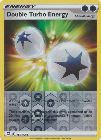 151/172 Double Turbo Energy Trainer Energy Uncommon Reverse Holo Brilliant Stars Pokemon TCG