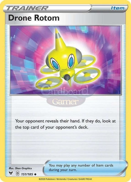 151/185 Drone Rotom Trainer Uncommon Vivid Voltage Single Card
