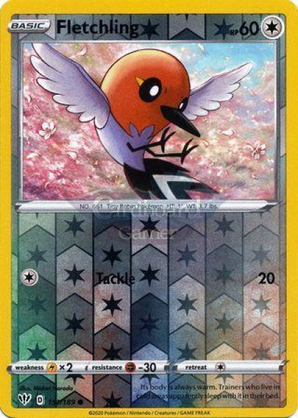 151/189 Fletchling Common Reverse Holo Darkness Ablaze Single Card