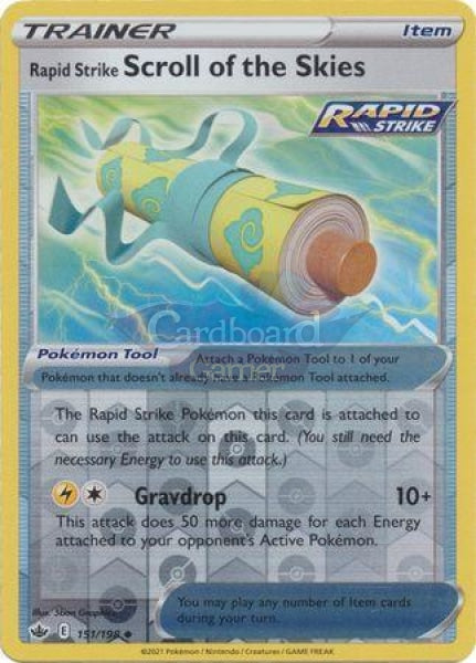 151/198 Rapid Strike Scroll Of The Skies Uncommon Reverse Holo Chilling Reign Single Card