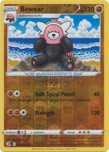 151/264 Bewear Uncommon Reverse Holo Fusion Strike Single Card