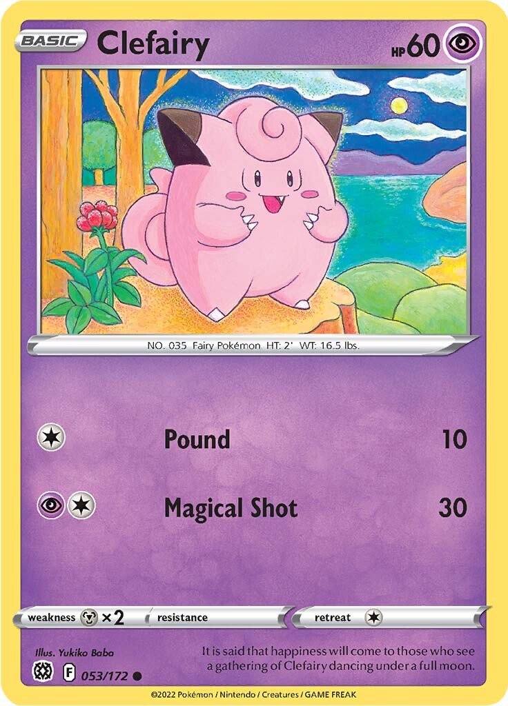 053/172 Clefairy Common Brilliant Stars Pokemon TCG