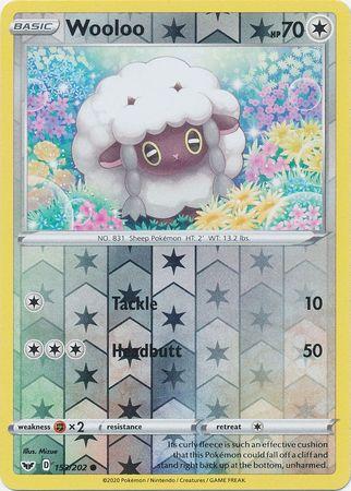 153/202 Wooloo Common Reverse Holo Sword & Shield