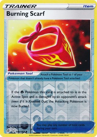 155/192 Burning Scarf Trainer Uncommon Reverse Holo Rebel Clash